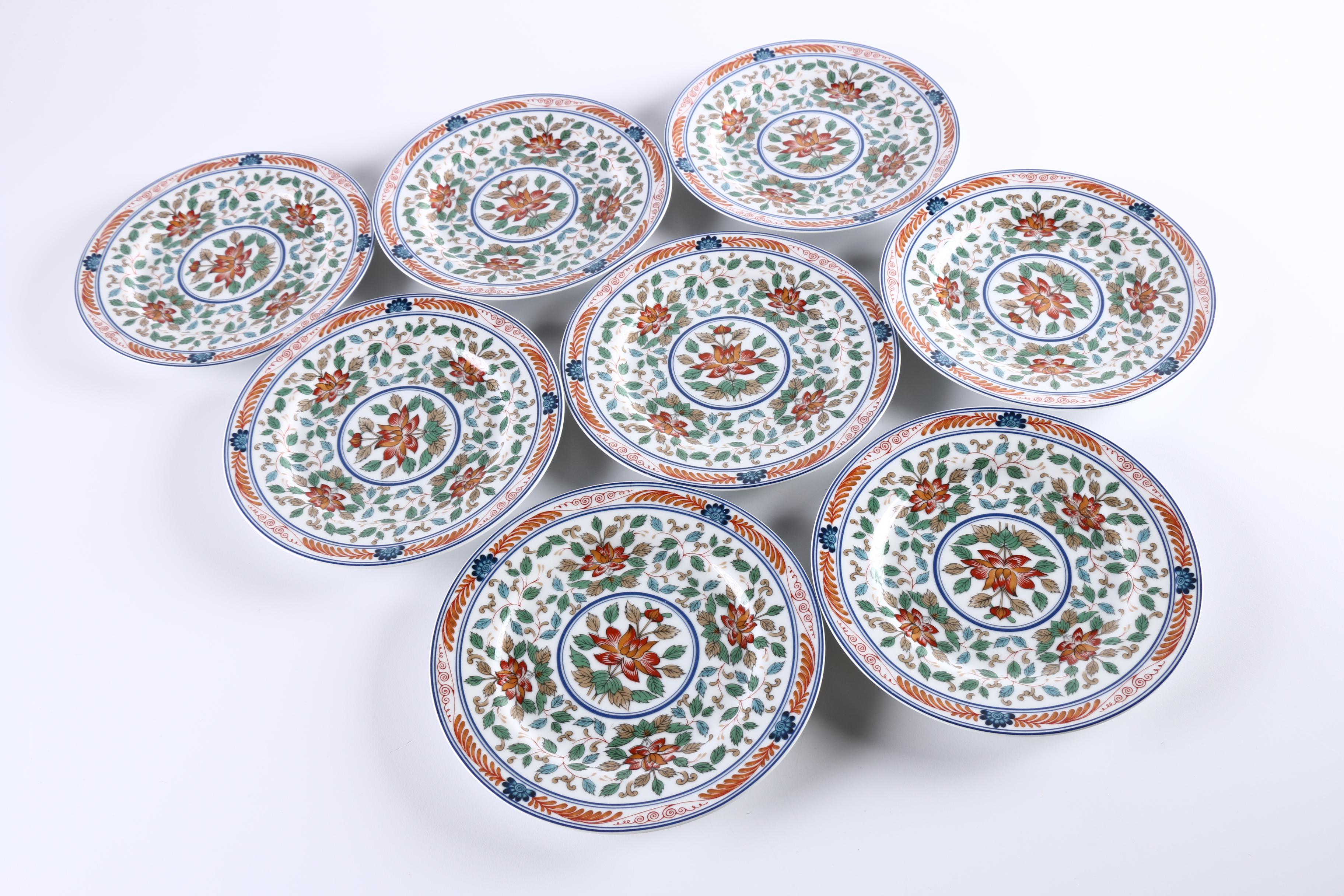 Georges Briard "Imari Blossoms" Porcelain Plates