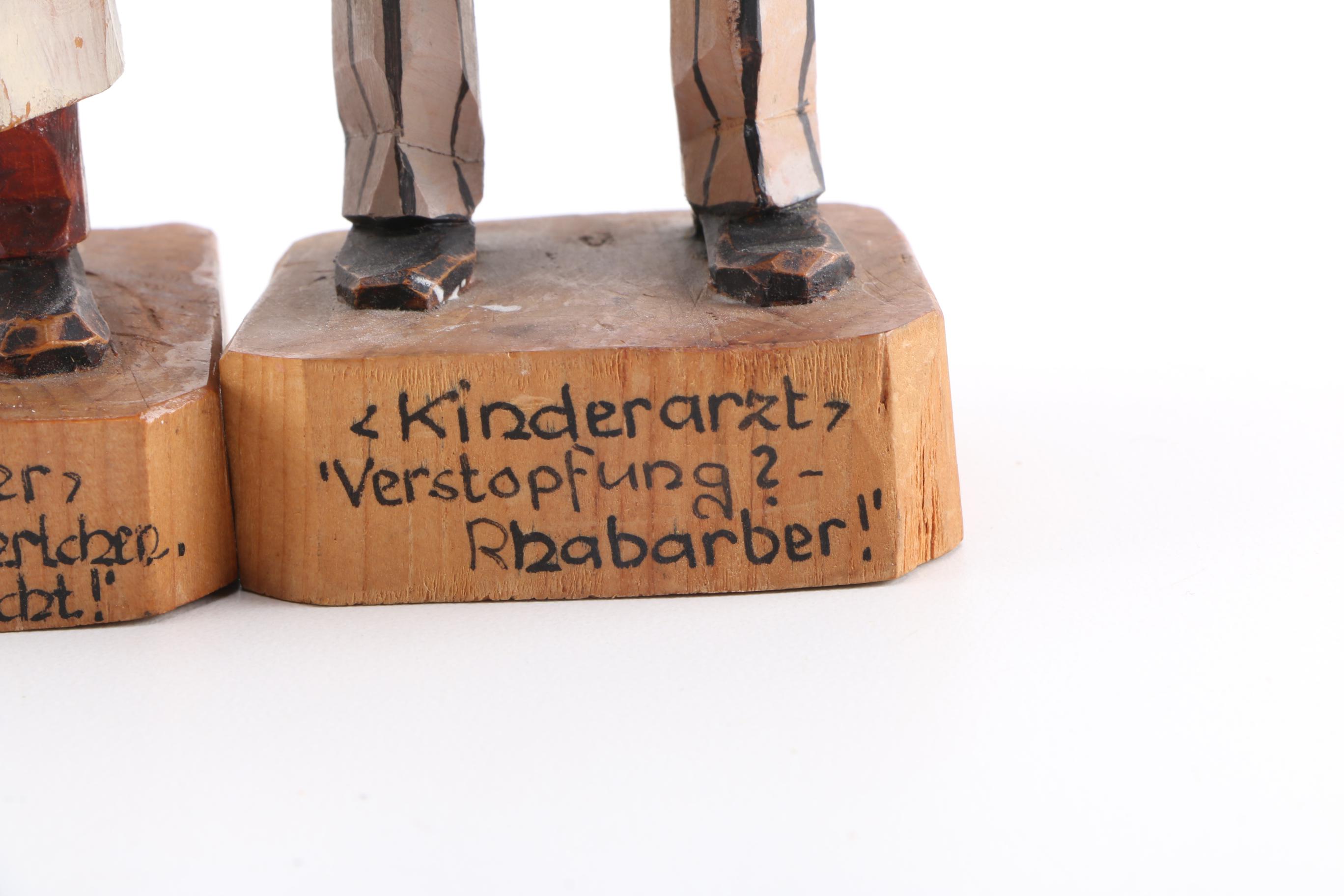 Carved German Style Wooden Figurines