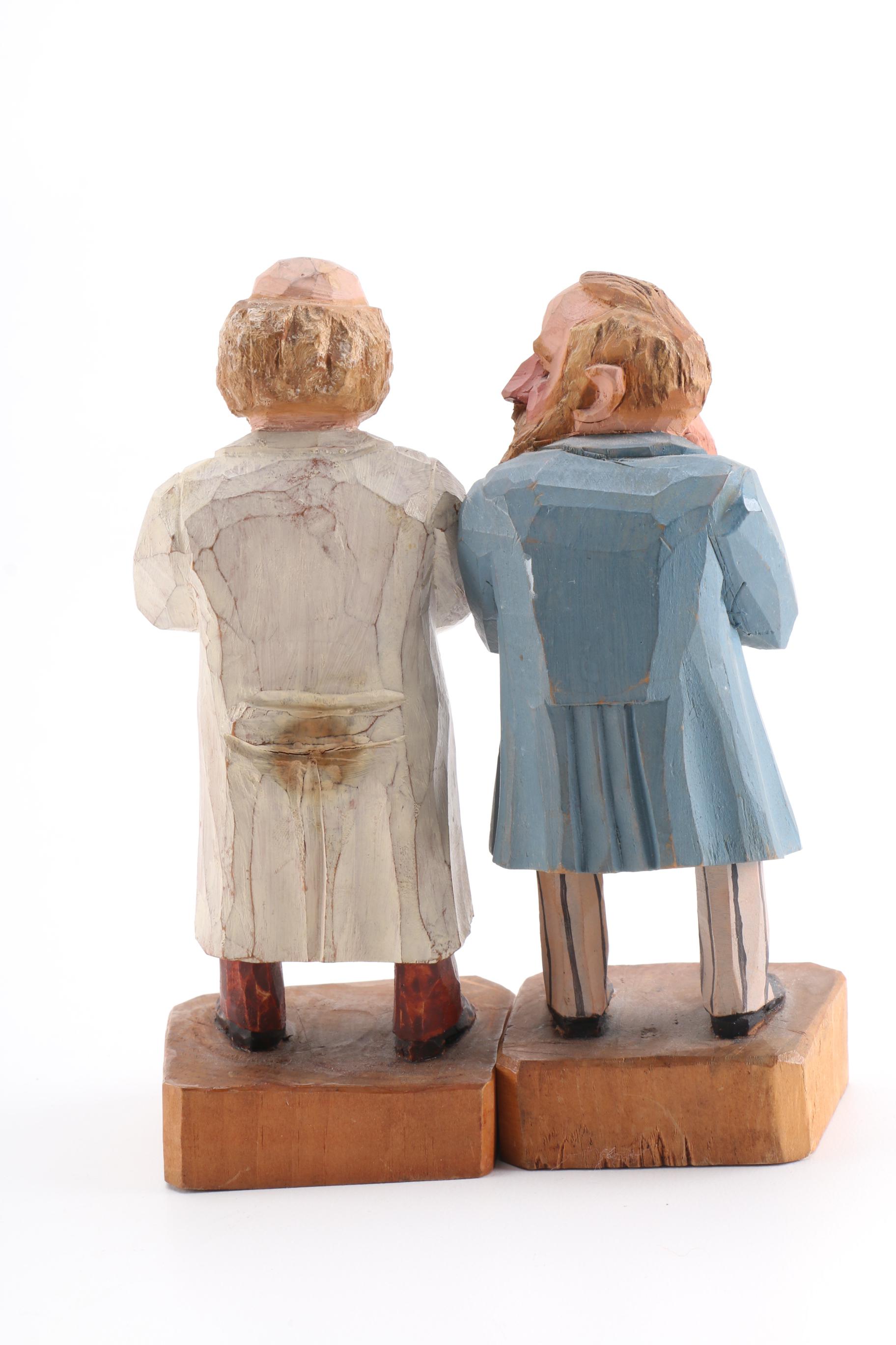 Carved German Style Wooden Figurines