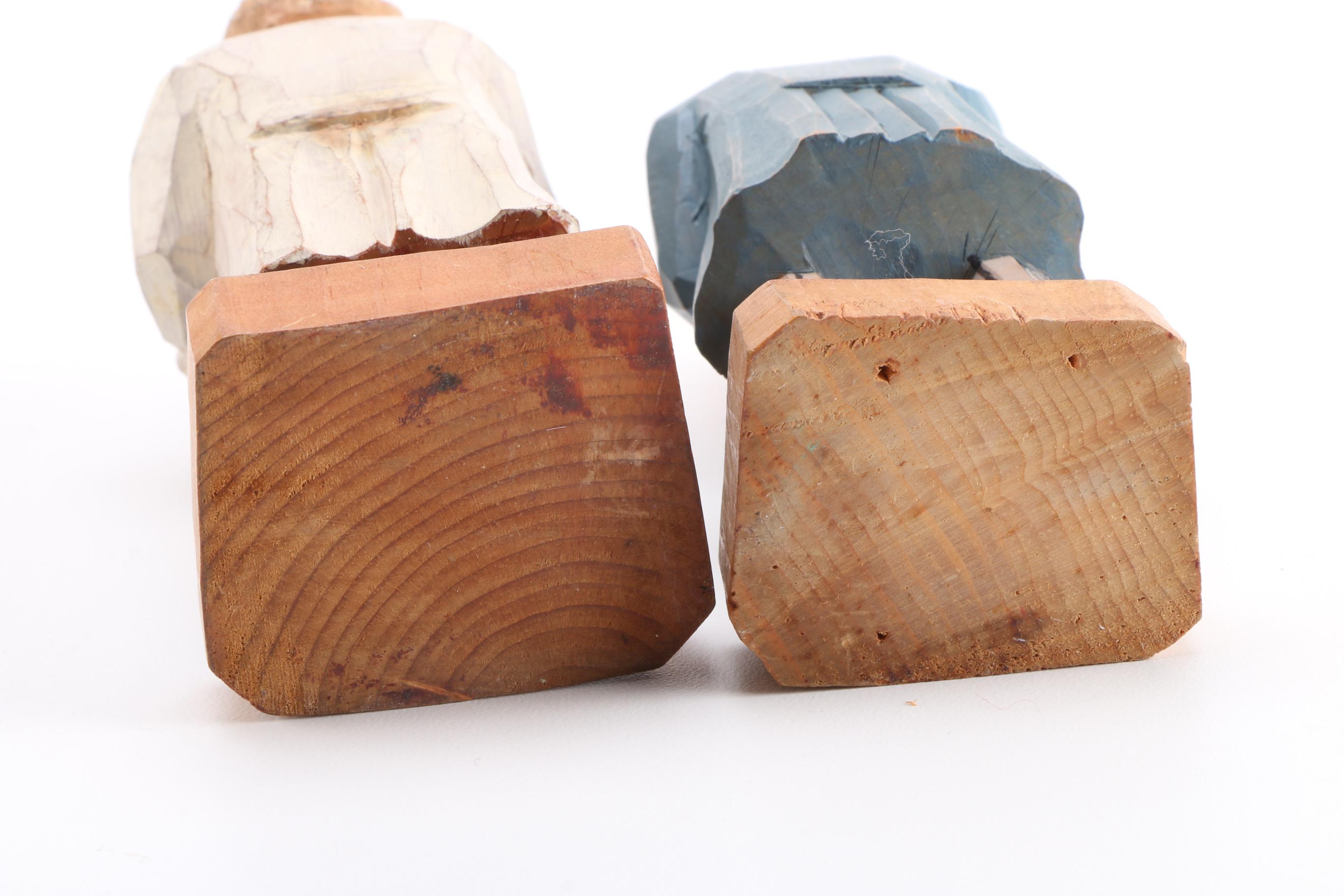 Carved German Style Wooden Figurines