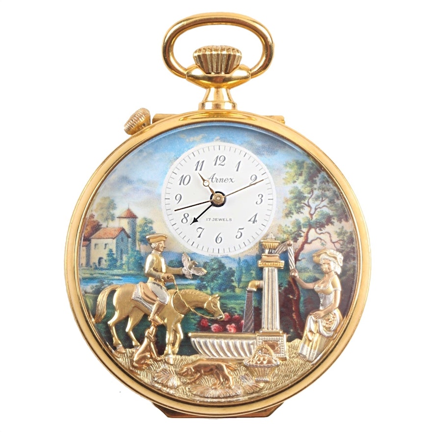Arnex Reuge Automated Musical Pocket Watch with Automatons