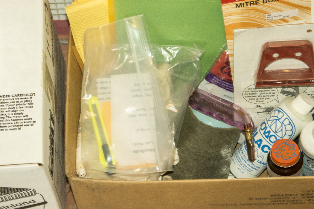 Assortment of Stained Glass Supplies and Tools