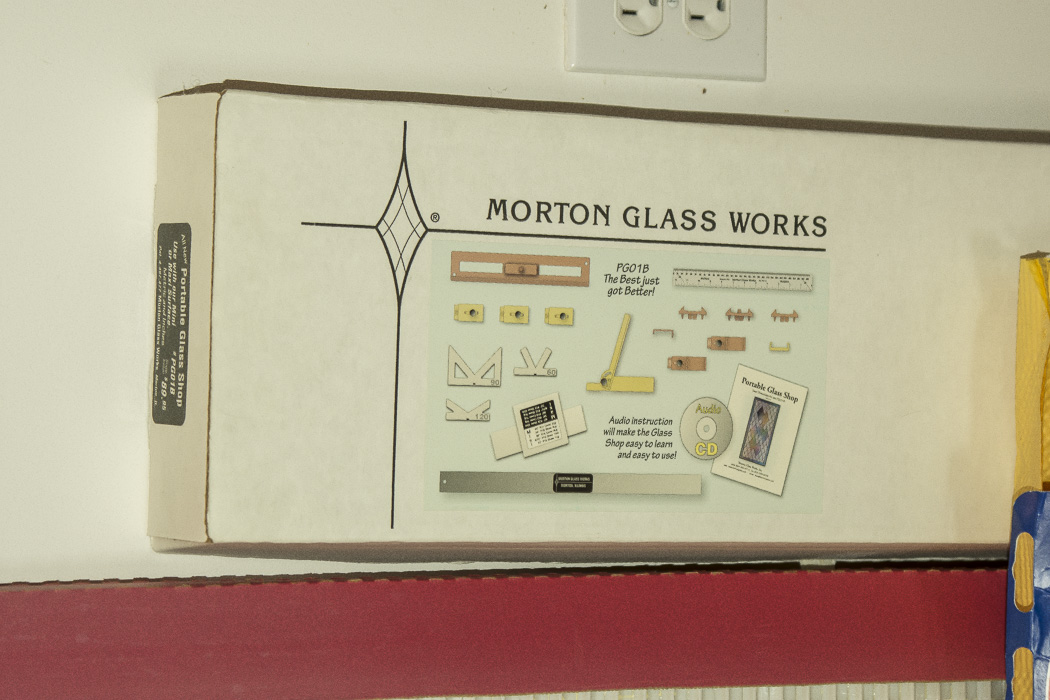 Assortment of Stained Glass Supplies and Tools