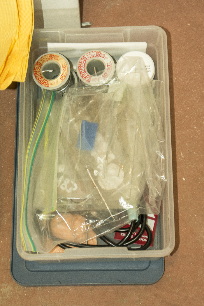 Assortment of Stained Glass Supplies and Tools