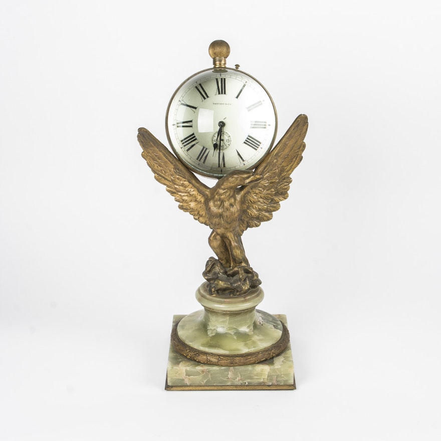 Vintage Tiffany & Co. Pedestal Clock