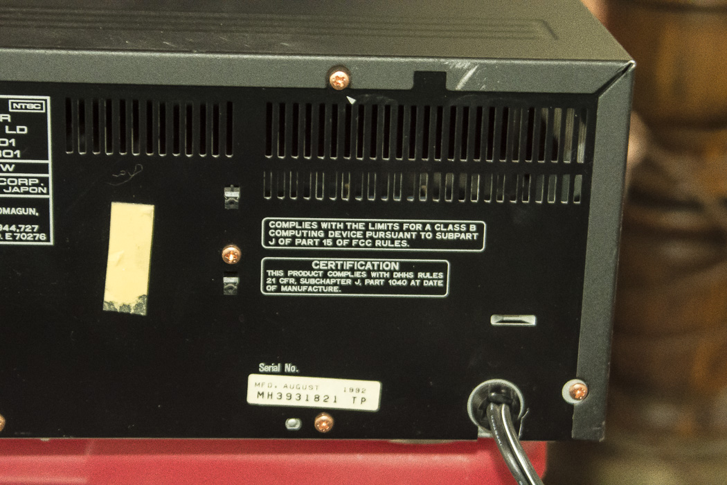 Pioneer LaserDisc Player and Feature Films