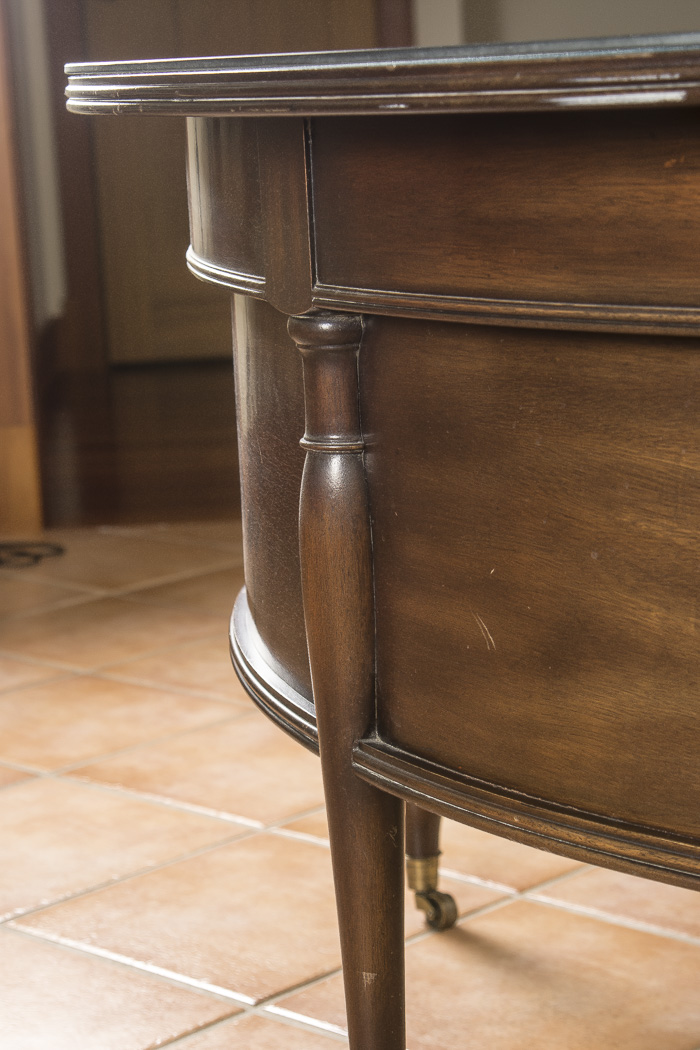 Kittinger Hunt Table Style Desk with Glass Top