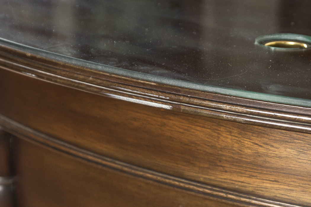 Kittinger Hunt Table Style Desk with Glass Top