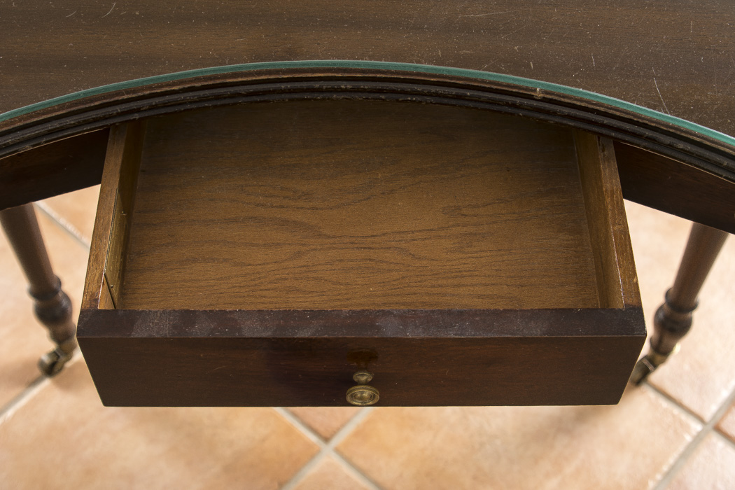 Kittinger Hunt Table Style Desk with Glass Top