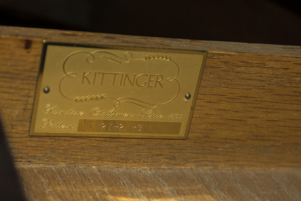 Kittinger Hunt Table Style Desk with Glass Top