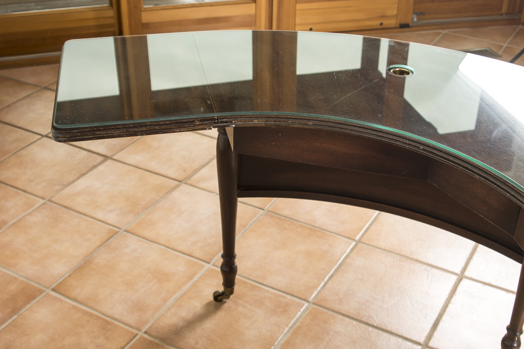 Kittinger Hunt Table Style Desk with Glass Top