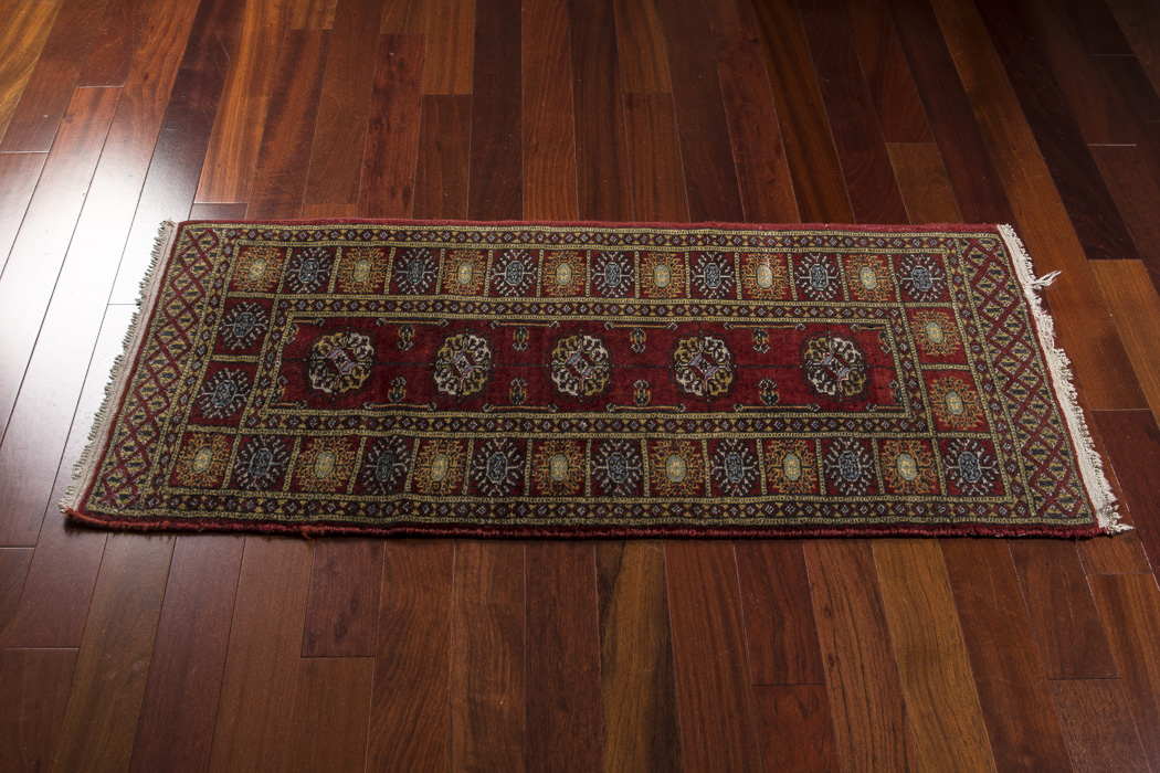 Hand-Knotted Tekke-Style Bokhara Accent Rug