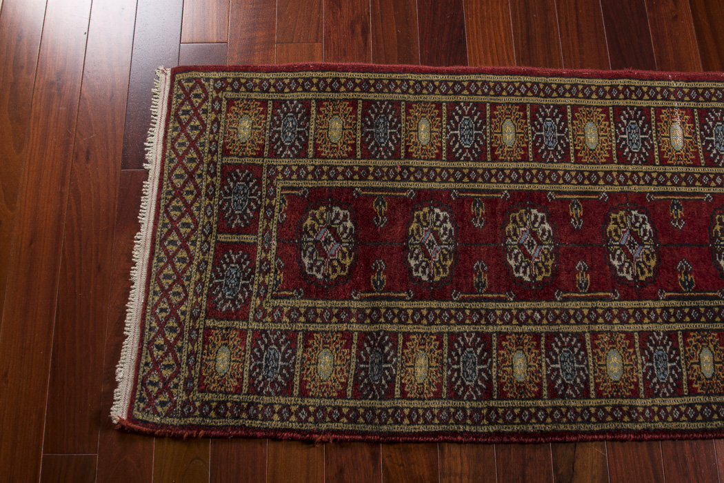 Hand-Knotted Tekke-Style Bokhara Accent Rug