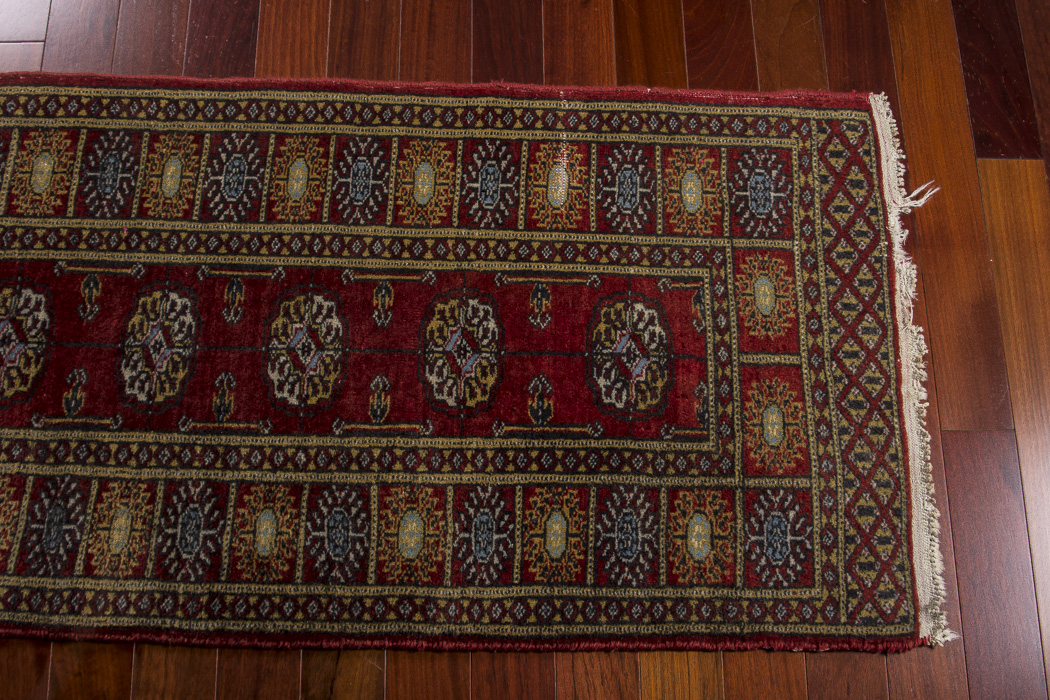 Hand-Knotted Tekke-Style Bokhara Accent Rug
