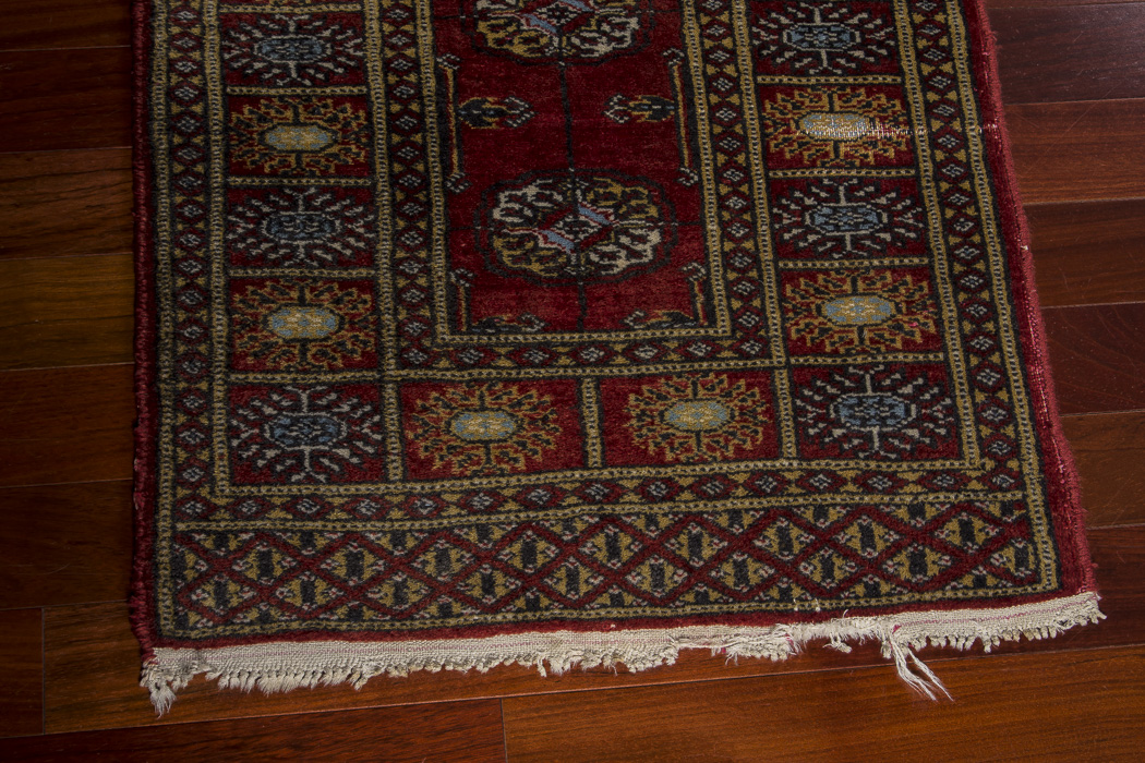 Hand-Knotted Tekke-Style Bokhara Accent Rug