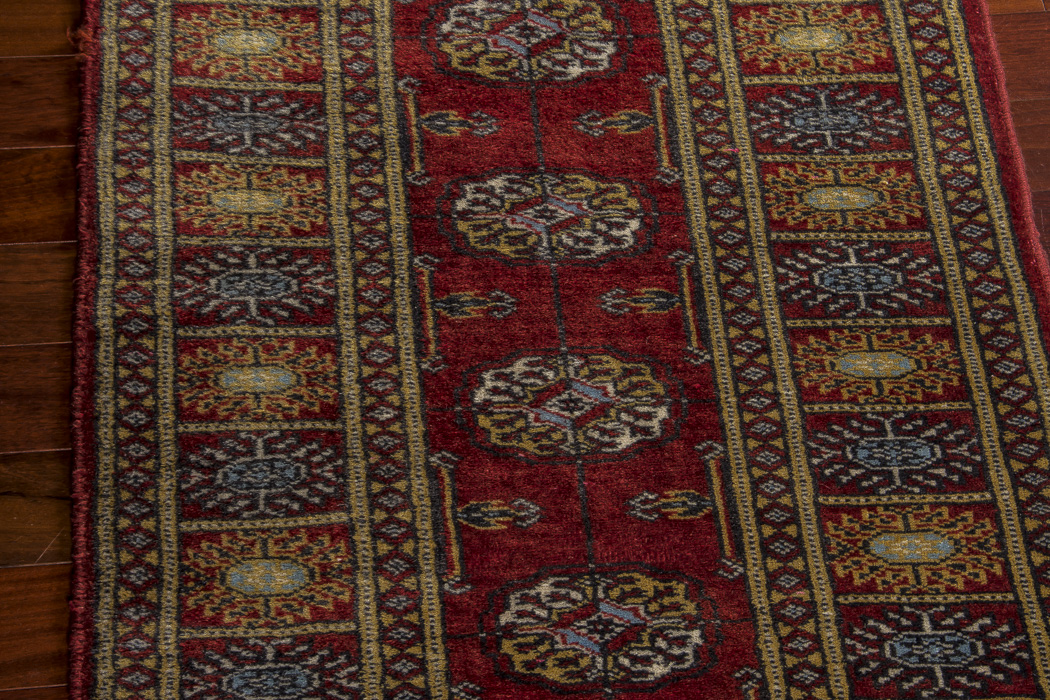 Hand-Knotted Tekke-Style Bokhara Accent Rug