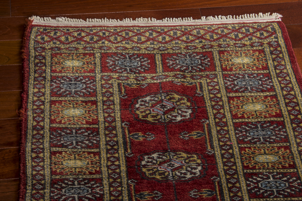 Hand-Knotted Tekke-Style Bokhara Accent Rug