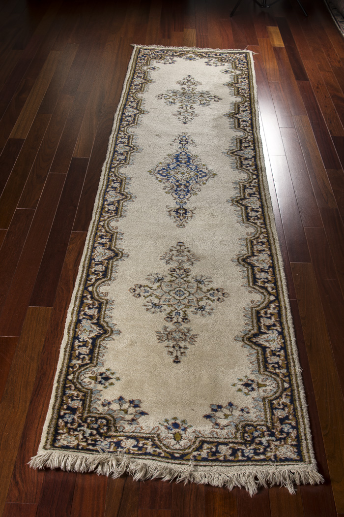 Hand-Knotted Iranian Persian Lambs Wool Carpet Runner