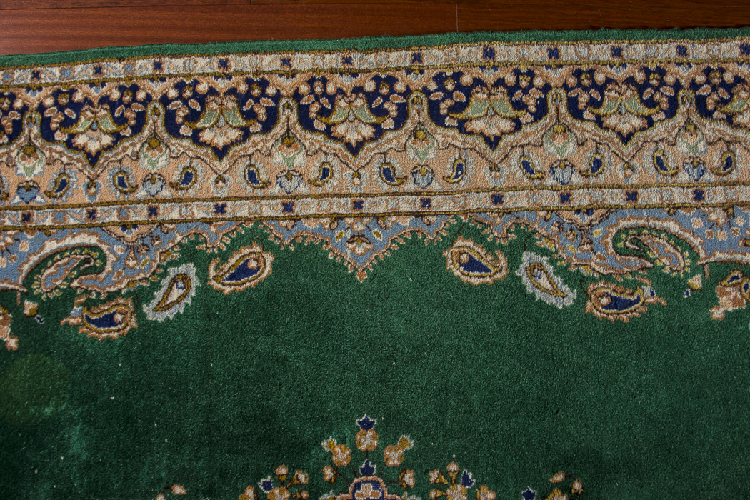 Hand-Kotted Kerman Lambs Wool Area Rug