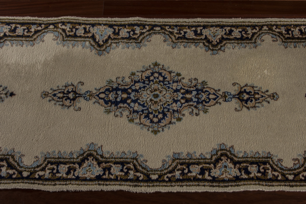Hand-Knotted Iranian Persian Lambs Wool Carpet Runner