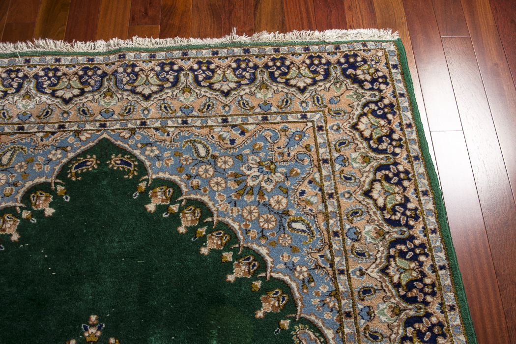 Hand-Kotted Kerman Lambs Wool Area Rug