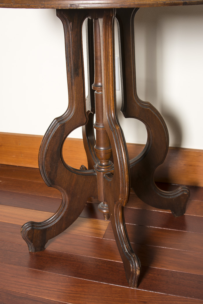 Marble Top Wood Accent Table