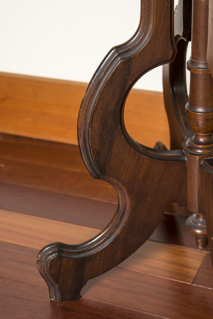 Marble Top Wood Accent Table