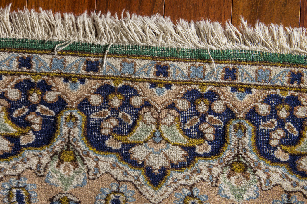 Hand-Kotted Kerman Lambs Wool Area Rug