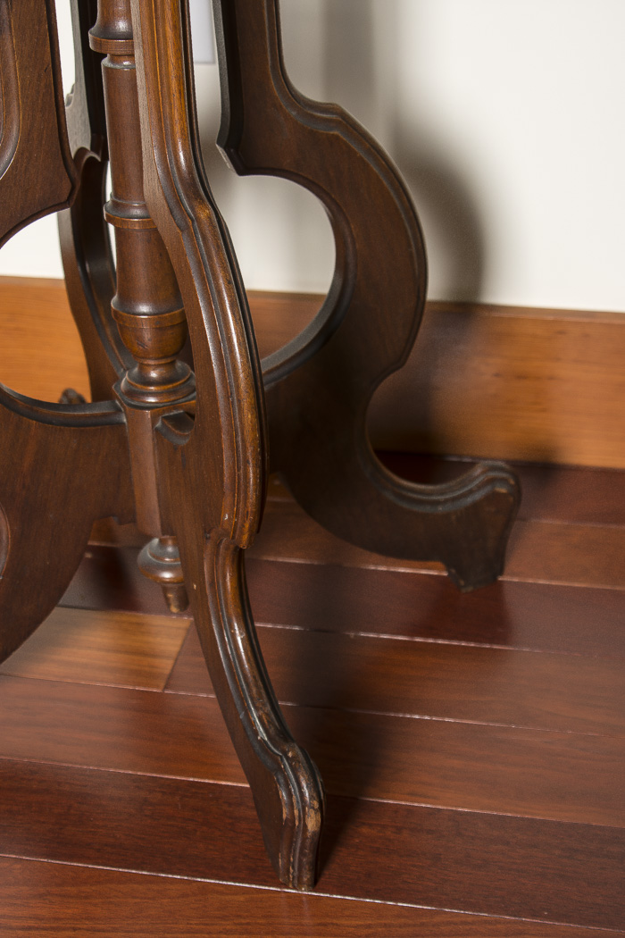 Marble Top Wood Accent Table
