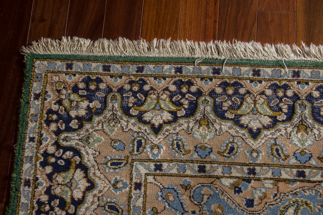 Hand-Kotted Kerman Lambs Wool Area Rug
