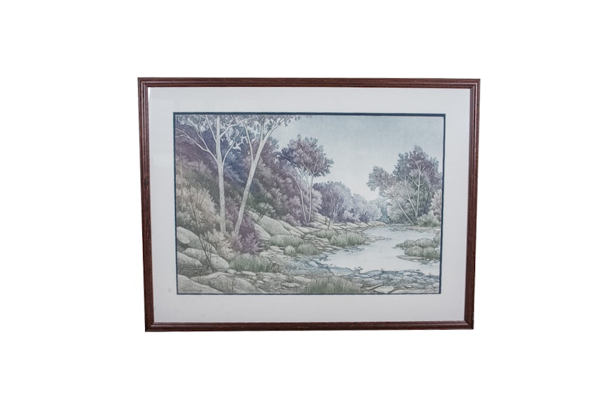 Signed Reproduction Print "Tiffany Springs"