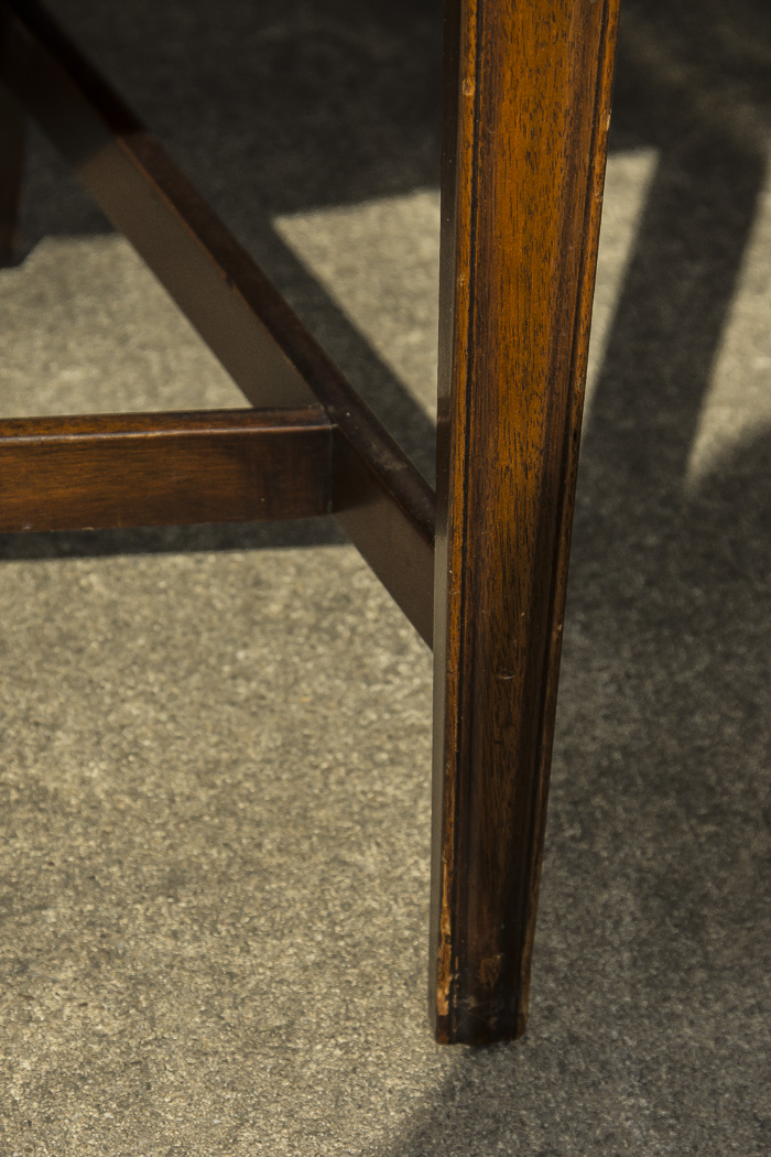 Set of Vintage Hepplewhite Style Upholstered Dining Chairs