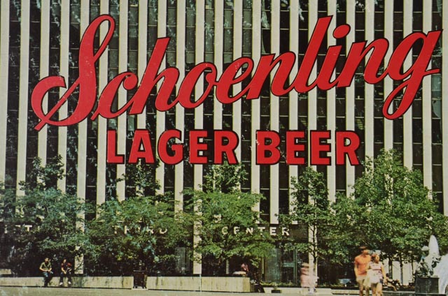 Original 1970s Schoenling Lager Beer Advertisement