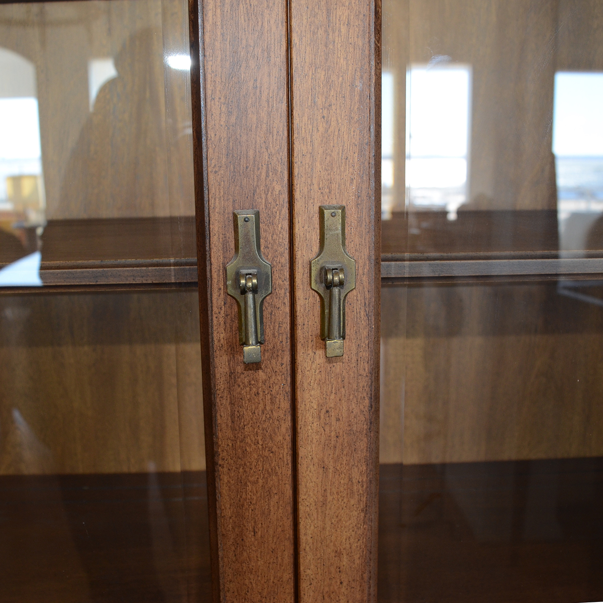 Teak China Cabinet With Glass Doors