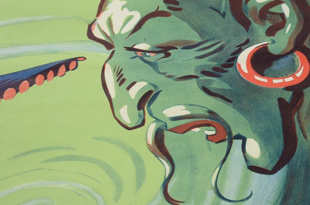 Antique Chromolithograph "Aladdin" Pantomime Poster