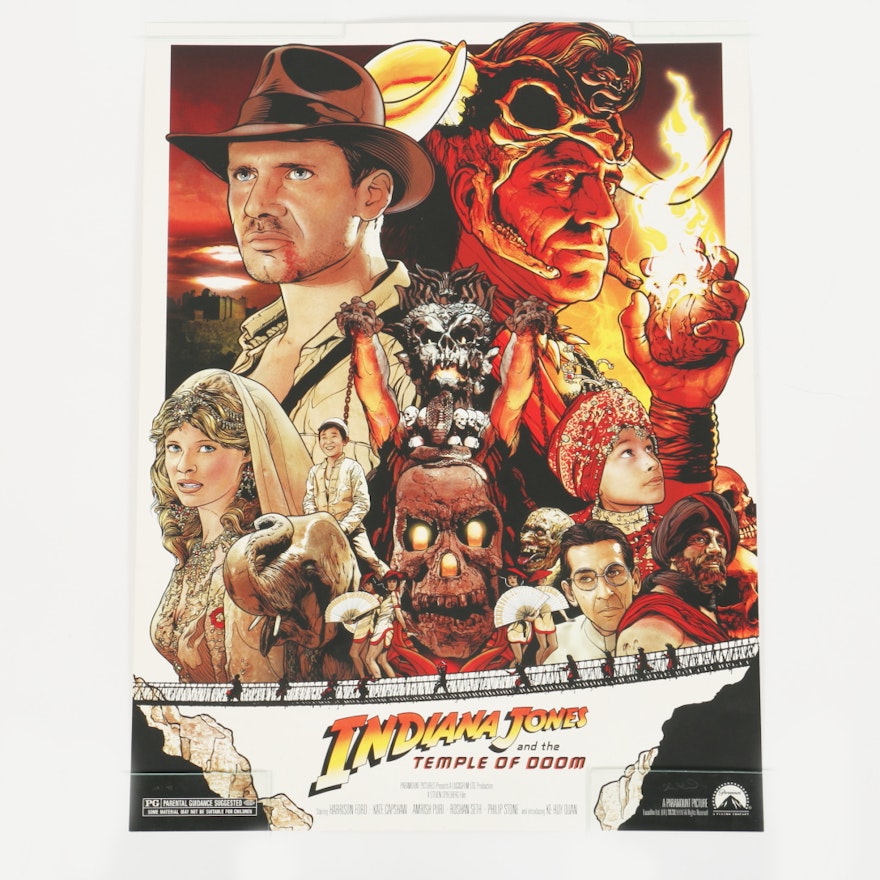 Joshua Budich Limited Edition "Indiana Jones and the Temple of Doom" Poster