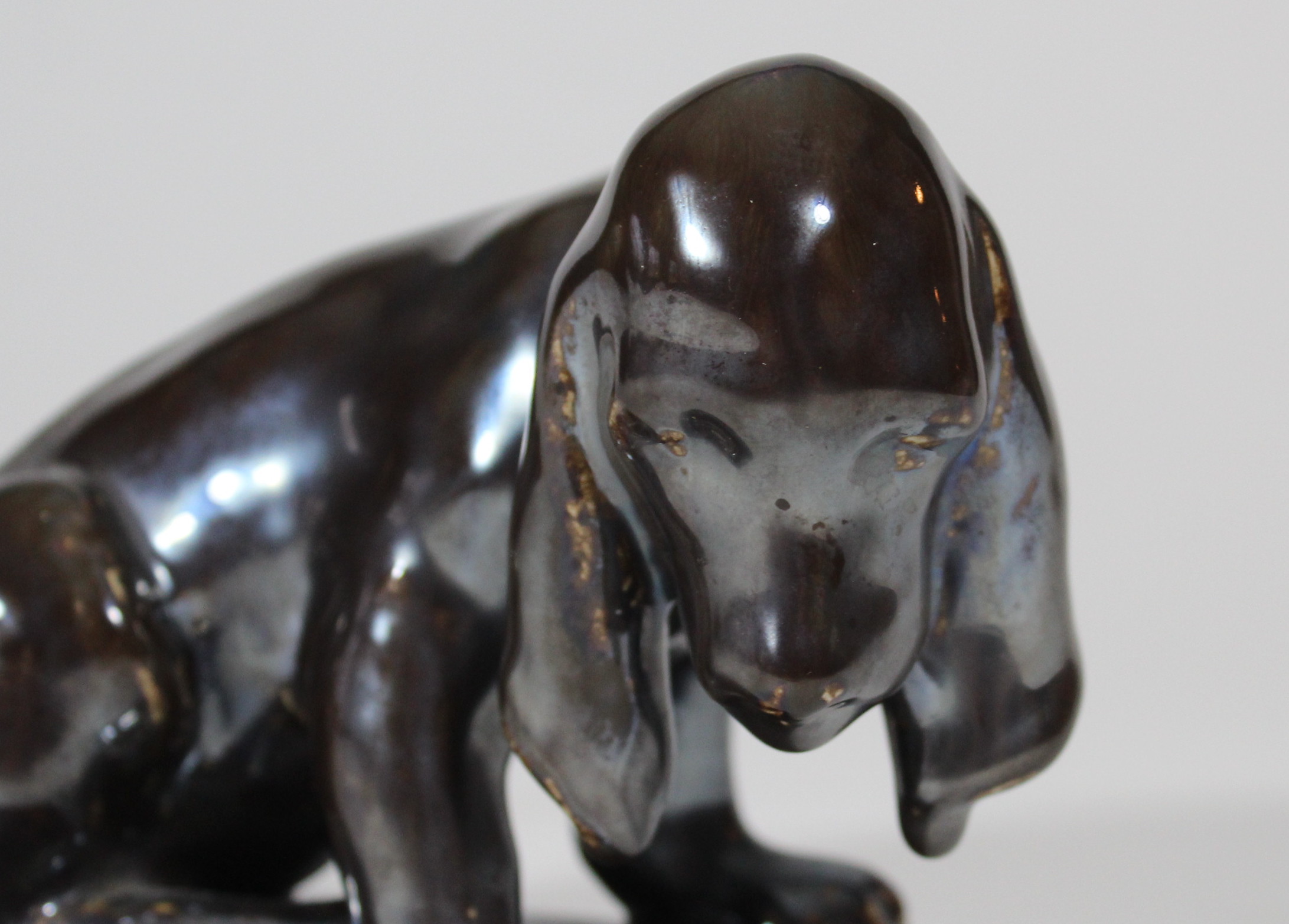 Rookwood Pottery Hound Dog Bookends