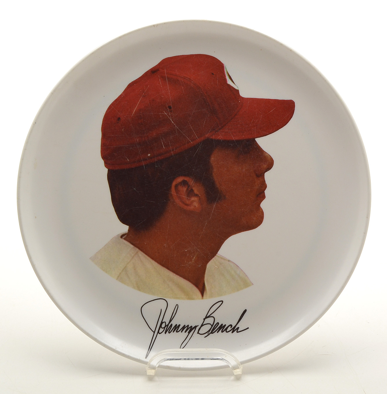 Johnny Bench Plate, LP, and Certificate