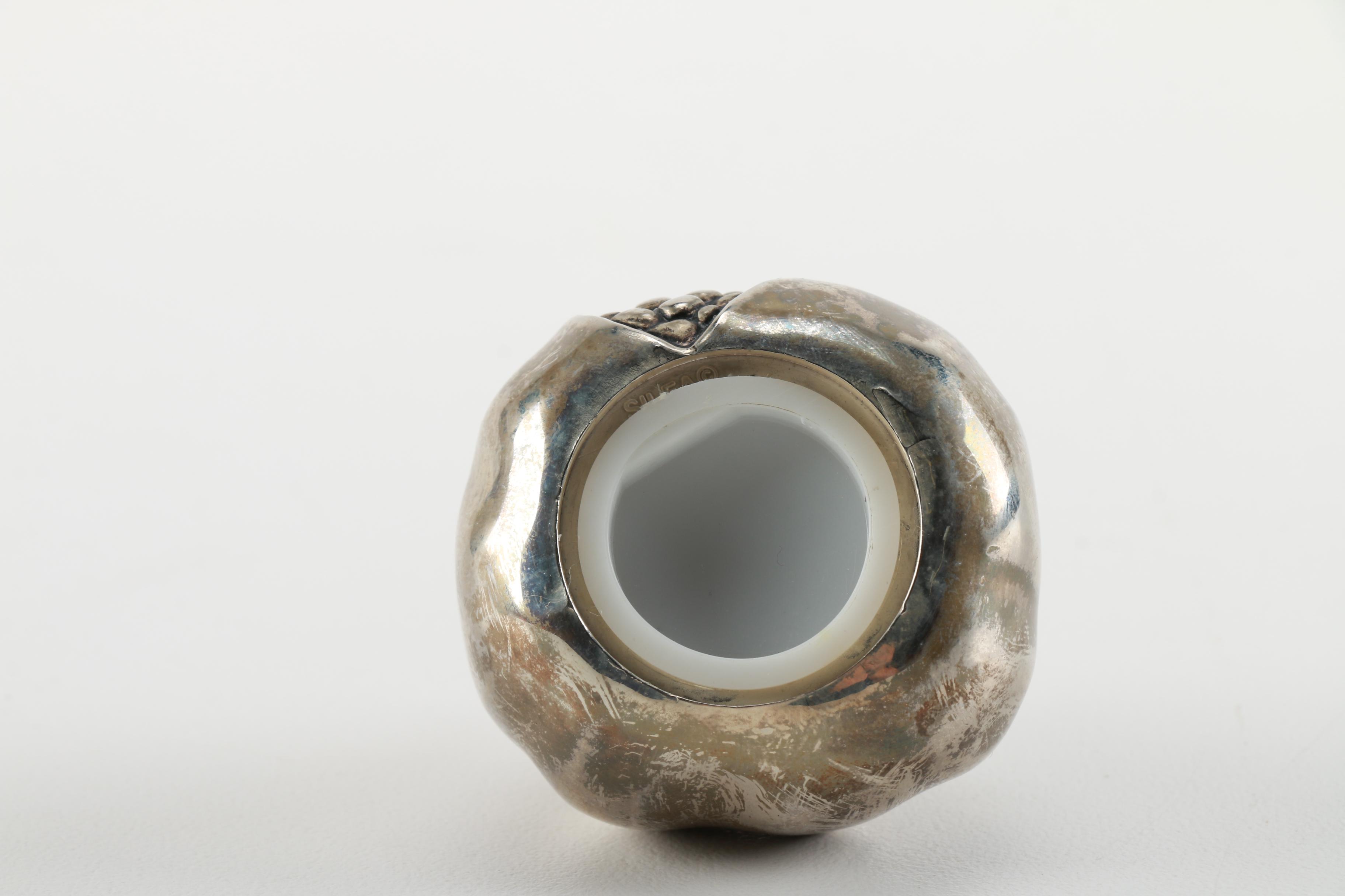 Silea Silver Plate Pomegranate Salt and Pepper Shakers