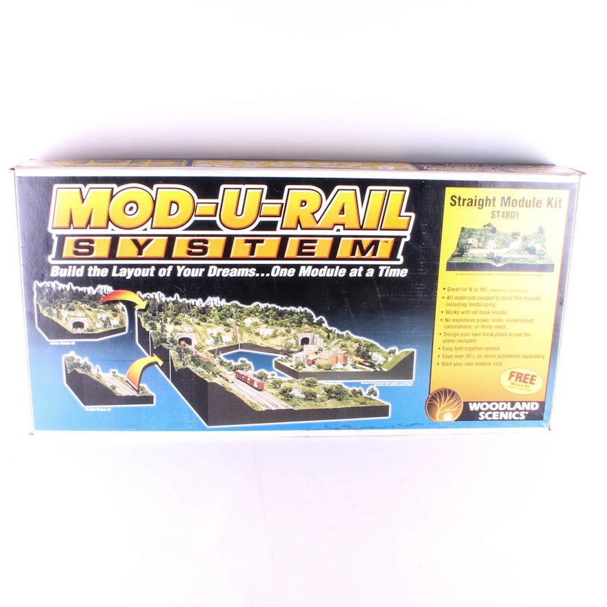 Mod-U-Rail System Straight Module Kit Model Train Scenery