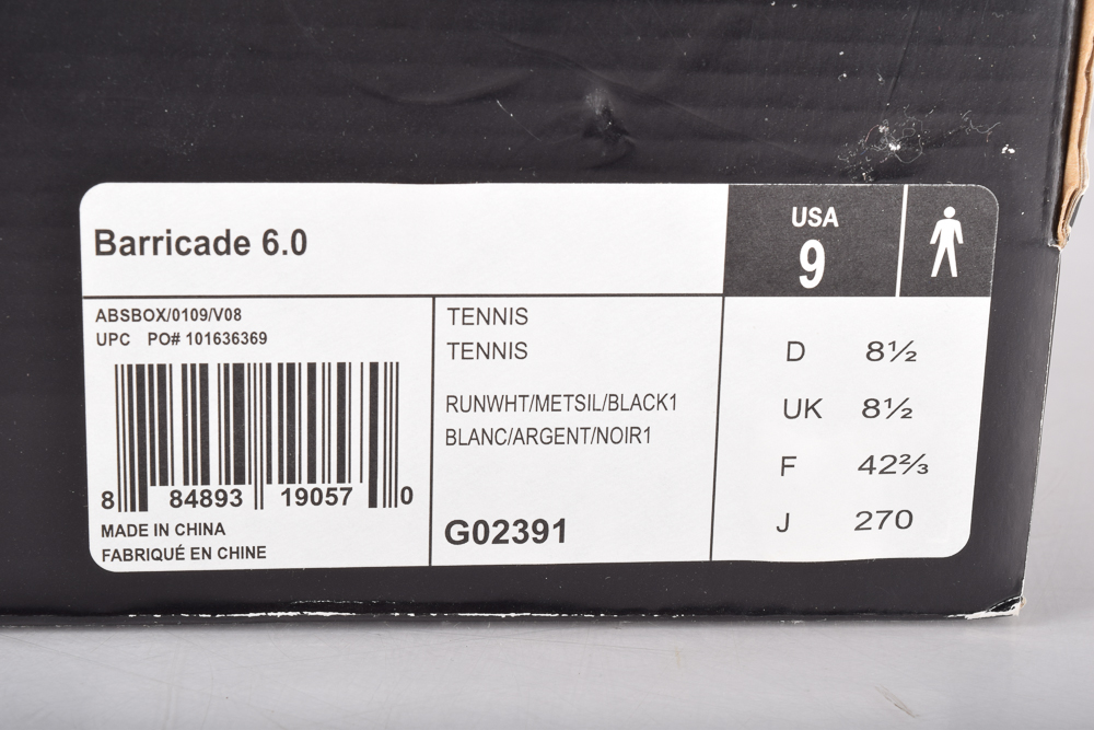 Women's Adidas Barricade 6.0 Tennis Shoes