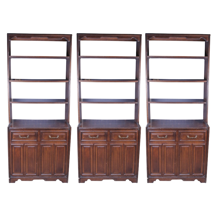 Vintage Bookcase Cabinets by Lane
