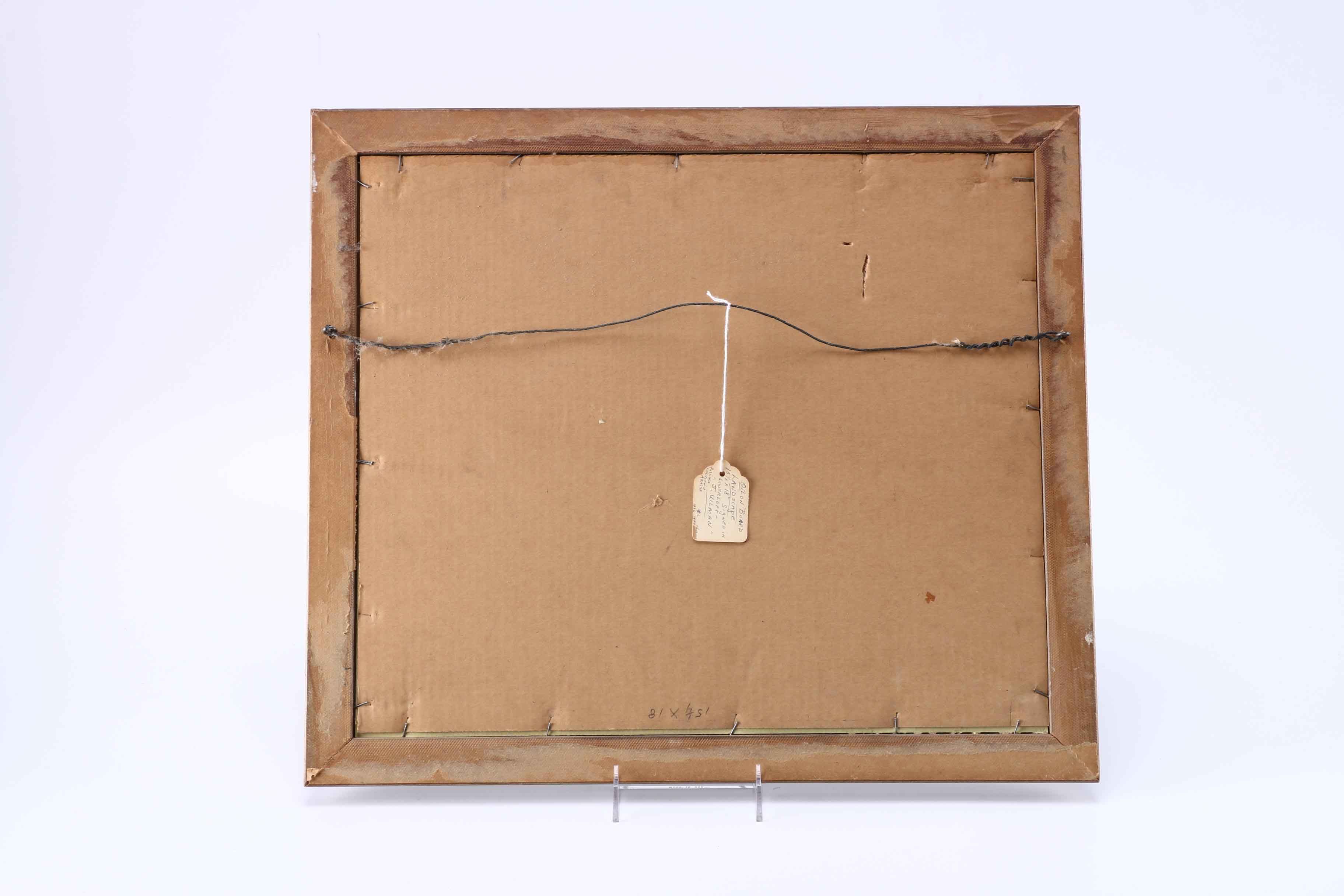 J. Ullman Original Oil on Board Landscape Painting