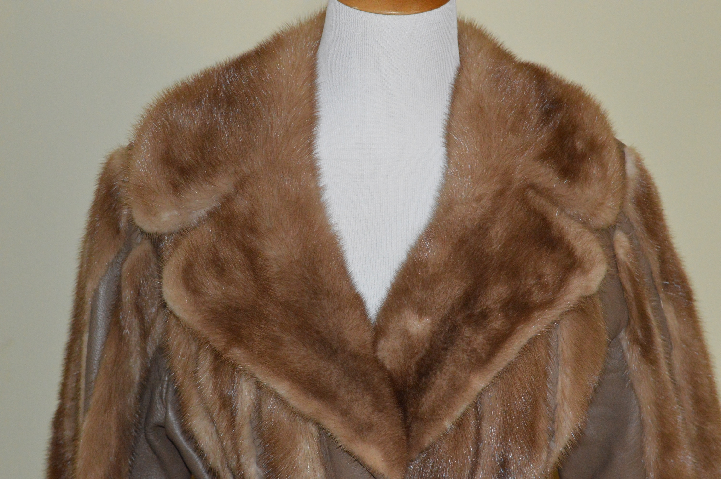 Vintage Leather and Fur Coat