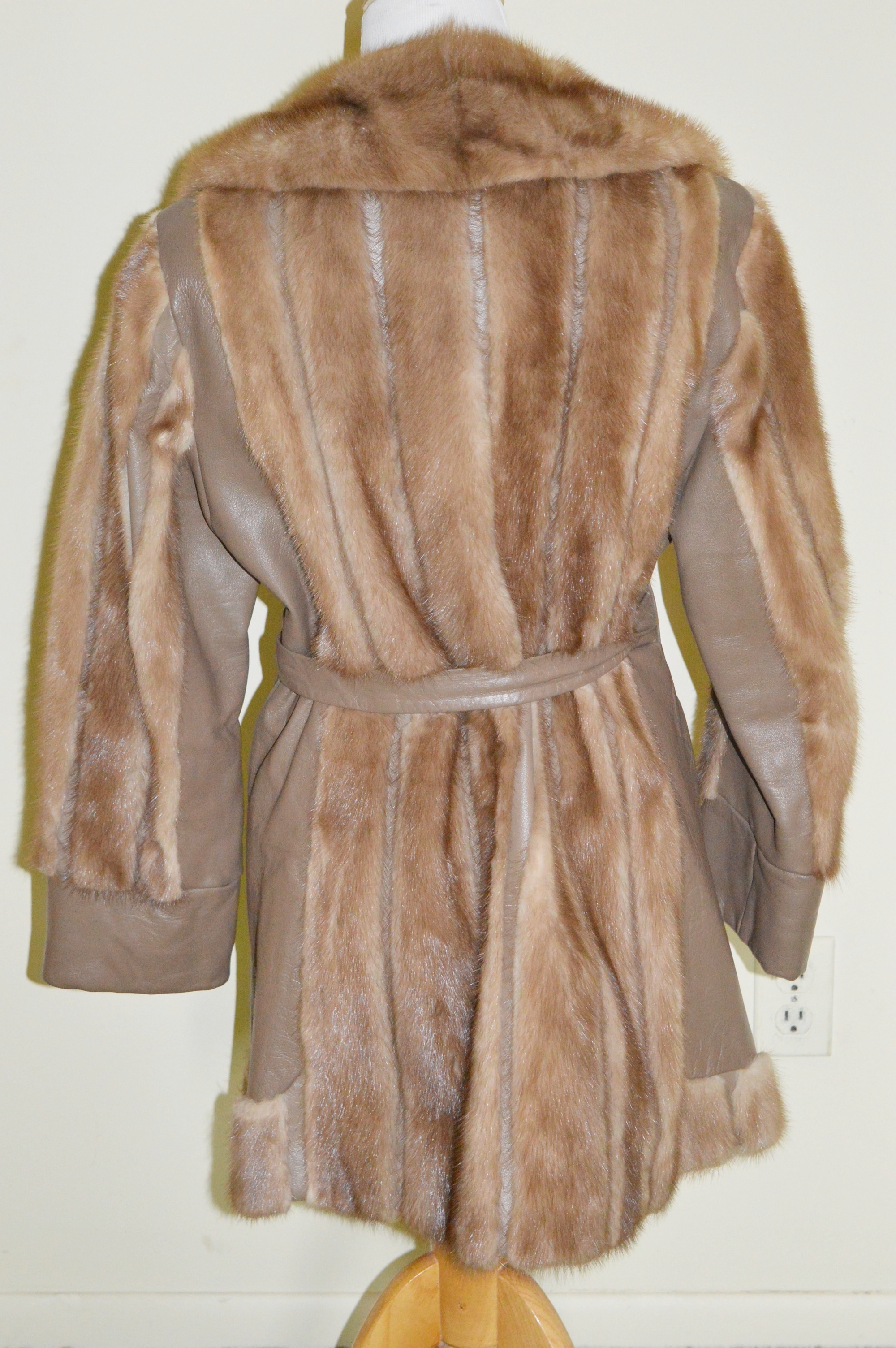 Vintage Leather and Fur Coat