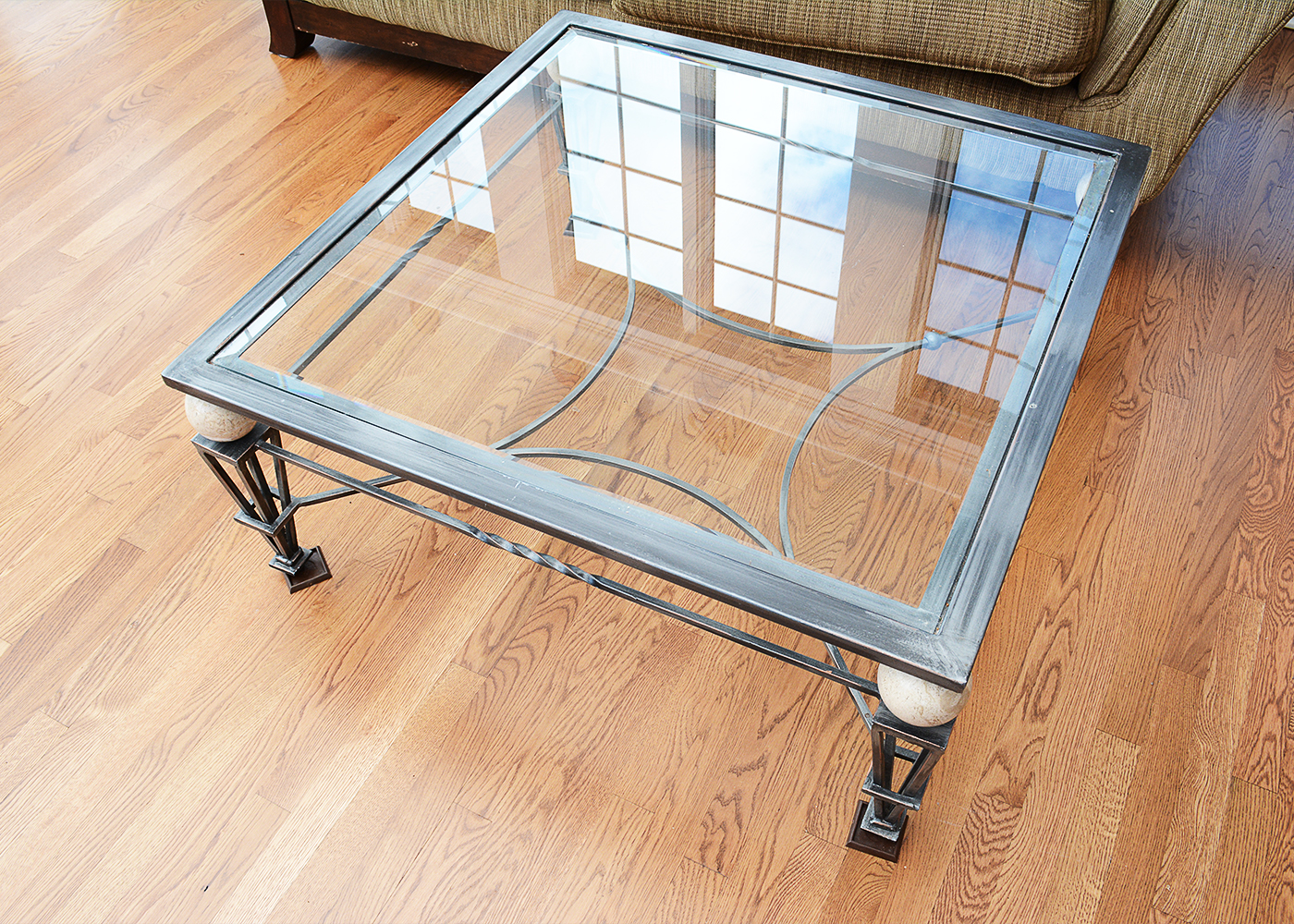 Schweiger Couch and Cast Iron Coffee Table