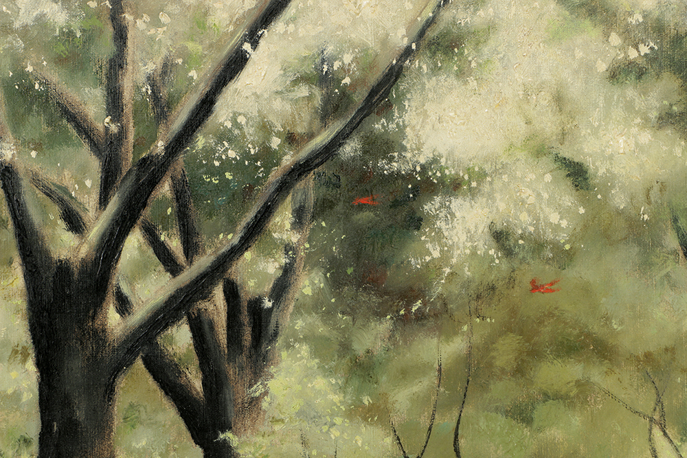 Clarence Holbrook Carter Oil Painting on Canvas "Trees at Bloom"