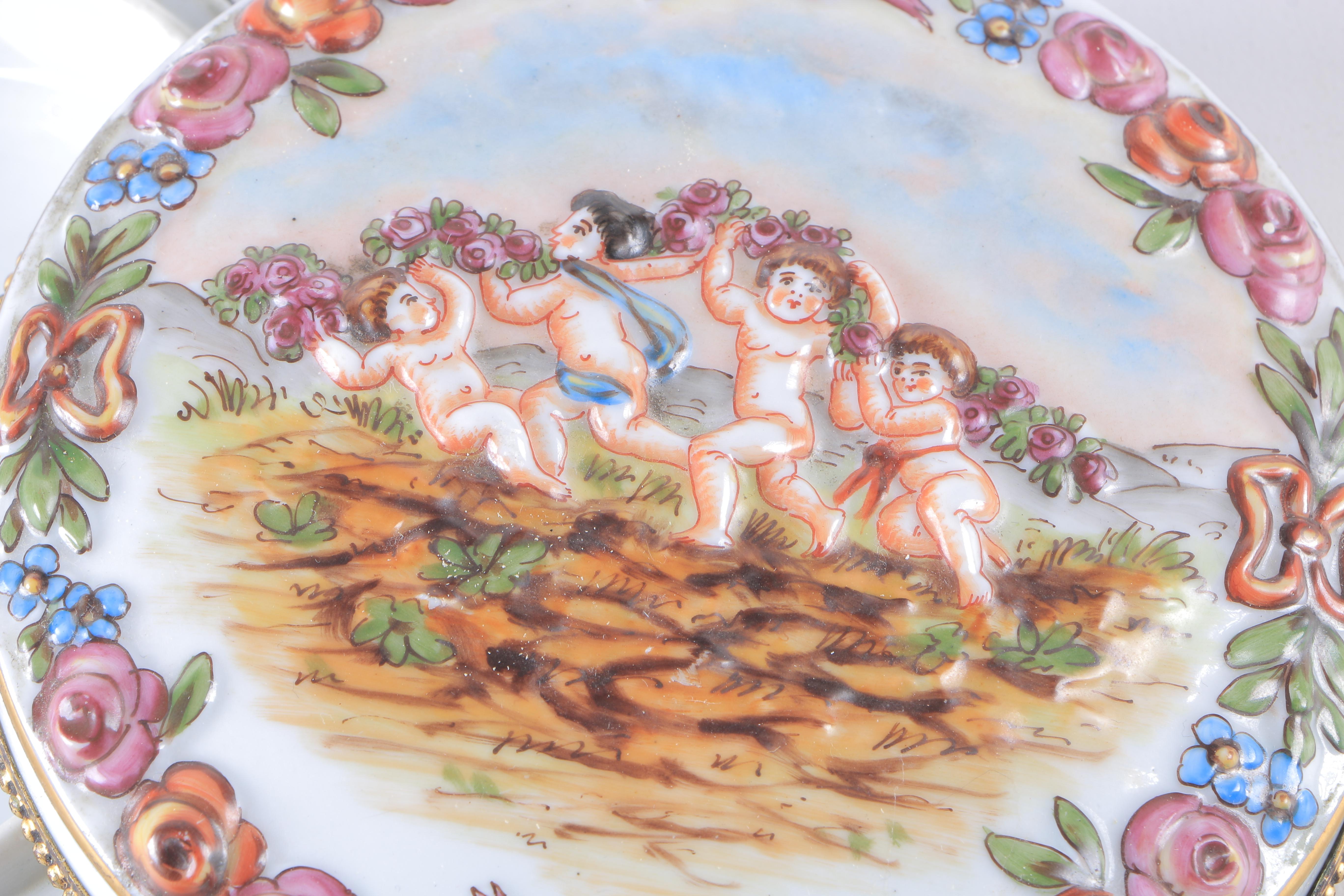 Early 20th Century Capodimonte Lidded Jar