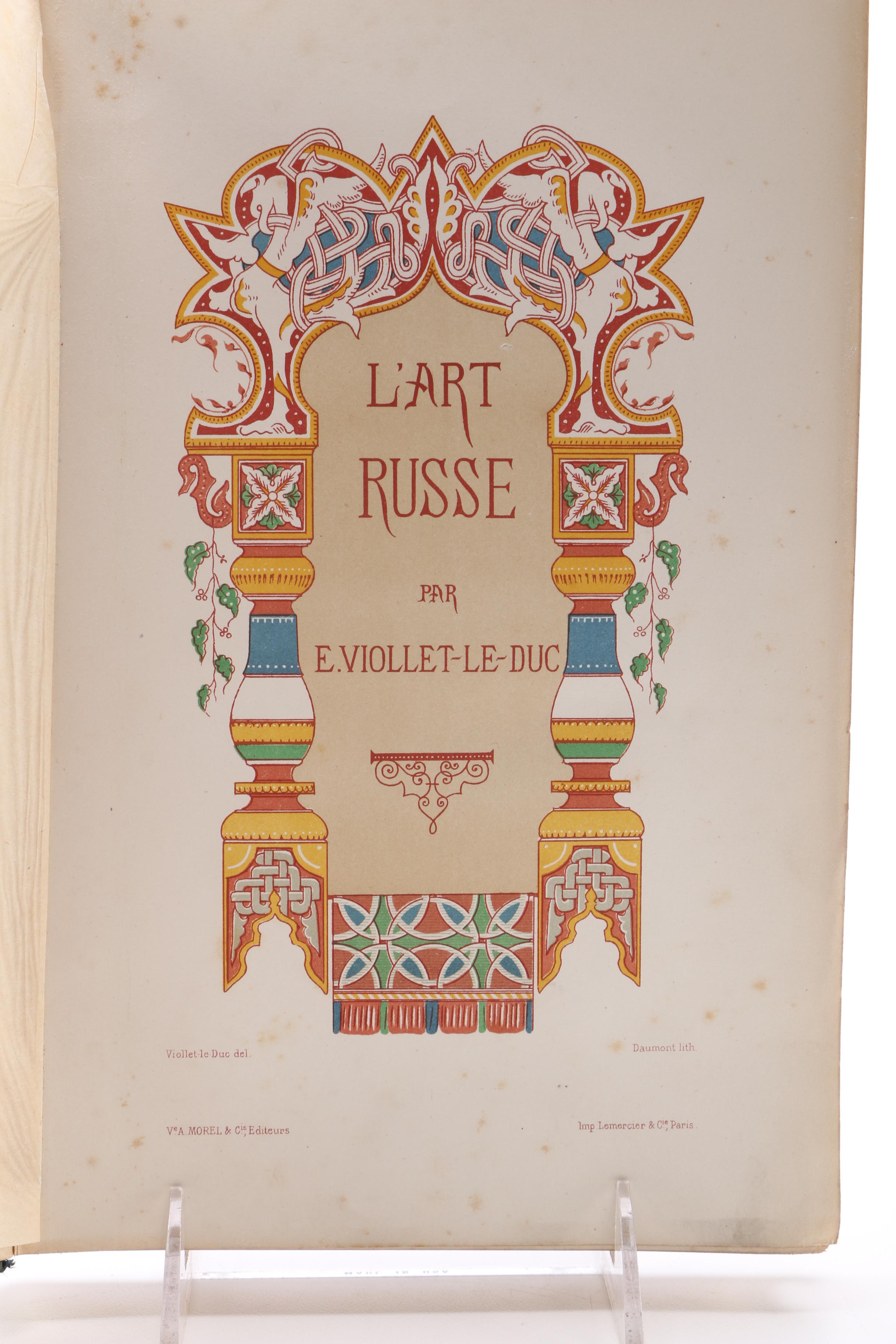 French Book of Russian Art "L'Art Russe"