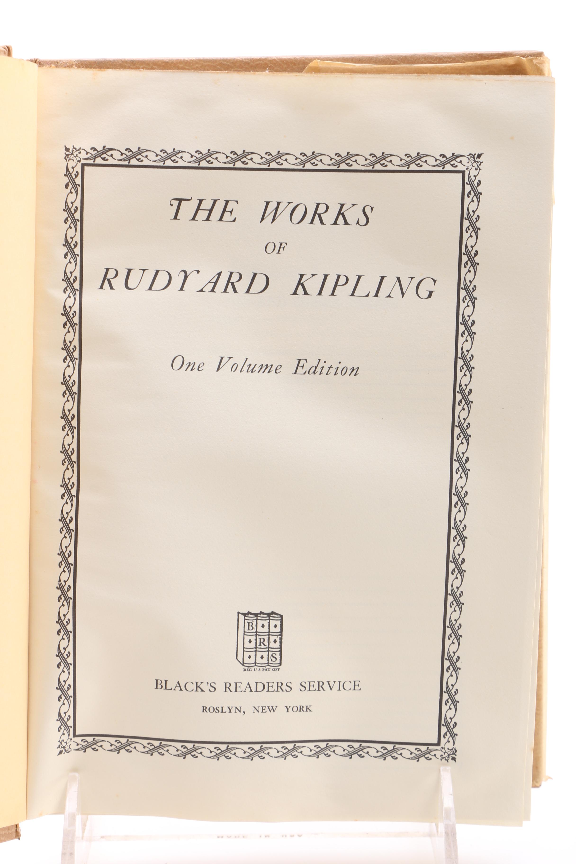 "The Works of Rudyard Kipling" One Volume Edition